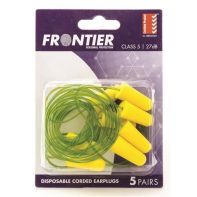 NLA Beaver Frontier Foam Ear Plugs Corded Disposable (Pack 5)