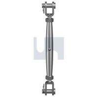 Jaw/Jaw Pipe Turnbuckle G316/A4 SS with Lock Nut 16