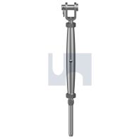 Jaw/Swage Pipe Turnbuckle G316/A4 SS with Lock Nut 10x6