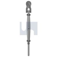 G316 Pipe T/Bckle Toggle/Swage w/Lock Nut 6x3.2mm