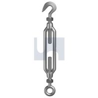Hook/Eye Turnbuckle G316/A4 with Lock Nut 6