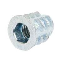 NUT.WOODSHIELD.ZINC D/C.W/HEX. 1/4"BSWX20MM LG.FLANGED.Z/PASS