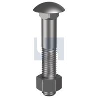 CL8.8 High Tensile Cup Head Bolt & Nut Galv M24x140mm