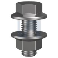 Flanged Purlin Bolt Assy CL4.6 Zinc Plated M12x55mm