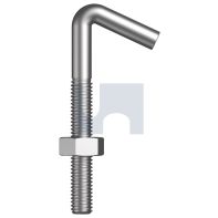 Hook Bolt with Nut ZP BSW 1/4"x4"