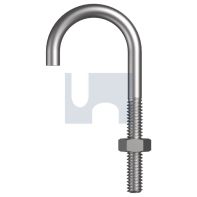 1"NB J Bolt with Nut ZP BSW 1/4"x1 3/8"x2 7/8"