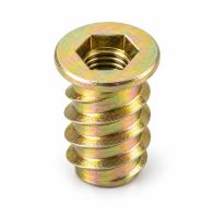 Hex Timber Insert Flange Nut ZPY M5 x 10mm