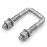HDG SQ U-BLT KIT:1/2BSWX50X150 U BOLT SQUARE KIT NYLOC / WASH