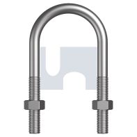 Round U Bolt with 2 Nuts HDG 8" 200NB BSW 5/8"x8 5/8"x11 5/8"