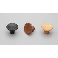 Ribe Knob 28mm dia Ash Black Stain