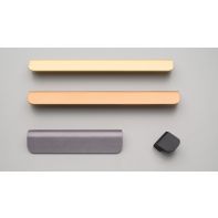 Clare Aluminium pull 16mm C to C Black Anodised Matt & Brushed