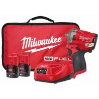 Milwaukee M12FIW38-202B 12V Cordless FUEL 3/8" Stubby Impact Wrench 2.0Ah Kit