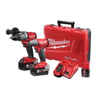 Milwaukee M18FPP2C2-502C 18V Cordless FUEL 2 Piece 5.0Ah Kit with Bonus M12B3