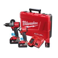 Milwaukee M18ONEPP2A2-502C 18V Cordless FUEL ONE-KEY 2 Piece 5.0Ah Kit with Bonus M12B3