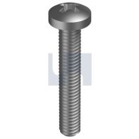 Pan Head Cross Recess Machine Screw ZP 4x8