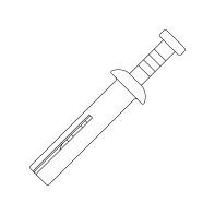 Heavy Duty Nylon Anchor Zinc Plated 5 x 50mm