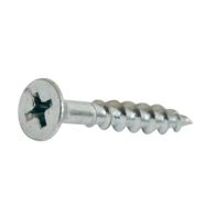 Particle board screw, partial thread (nib head), Phillips, 4.2 x 20mm, incl. driver bit, zinc plated, box of 1000