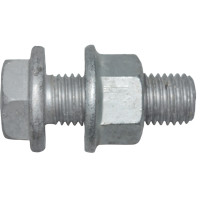 Purlin Bolt Flanged & Nut Cl8.8 HDG M12x30mm Separated