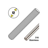 Threaded Rod Stainless Steel DIN975 G316/A4 M12 x 1m