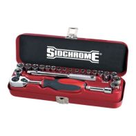 1/4" Dr Socket Set Metric/AF Sidchrome (23 Piece)