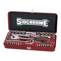 1/4,1/2" Dr Socket Set Metric/AF Sidchrome (37 Piece)
