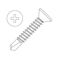 Self Drilling Screw (SDS) CL 2 Countersunk Head 10-24 x 25mm 