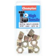 Champ 5/16 UNC Nylon Insert Nut ZP (Pack 10)