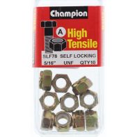 Champ 5/16 UNF Nylon Insert Nut ZP (Pack 10)