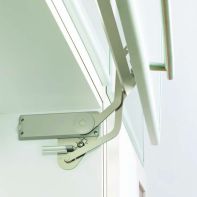Sugatsune SLUN-N vertical flap stay mechanism, soft-close, suit cabinet height 390-450mm (2 pce set)