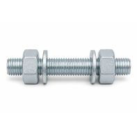 Stud Bolt CL8.8 c/w Nut & Washer Galv M20x130mm