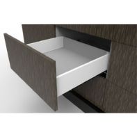 Topaz Slimline Standard Drawer kit H118mm, NL400mm, quick-dowel fix, White