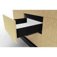 Topaz Slimline Maxi Drawer kit H118, NL270, quick-dowel fix, Black (each)