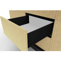 Topaz Slimline Mid-height Drawer kit H167, NL270, quick-dowel fix, Black (each)