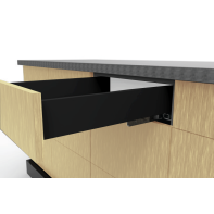 Topaz Slimline Standard Drawer kit H86, NL270, quick-dowel fix, Black (each)