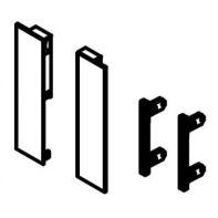 Topaz slimline drawer system V2 H167 inner drawer front connector (flat panel, white), pair