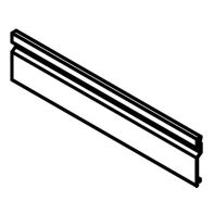 Topaz slimline drawer system inner drawer front panel (with groove, white), 1200mm, each