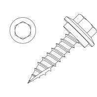 Type 17 CL 4 Hex Head with Seal 14-10 x 25mm  - Surfmist