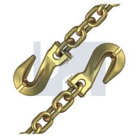 Transport Chain with Grab Hooks Grade 70 Zinc Yellow 10mm