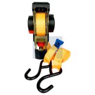 Ratchet Tie Down Strap Retractable c/w Hook & Keeper 25mmx 3.5m LC 320Kg