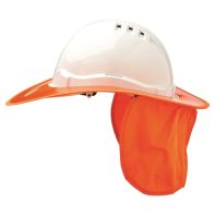 Hard Hat Plastic Brim Fluro Orange