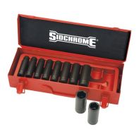1/2" Dr Deep Impact Socket Set Metric Sidchrome (10 Piece)
