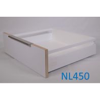 Zapphyre Lower mid-height drawer kit H135 with square rails, NL450, expanding dowel fix, white (each)