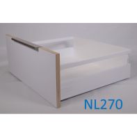 Zapphyre Mid-height drawer kit H167 with square rails, NL270, screw-fix, white (each)