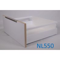 Zapphyre Mid-height drawer kit H167 with square rails, NL550, expanding dowel fix, white (each)