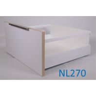 Zapphyre Pot drawer kit H199 with square rails, NL270, screw-fix, white (each)
