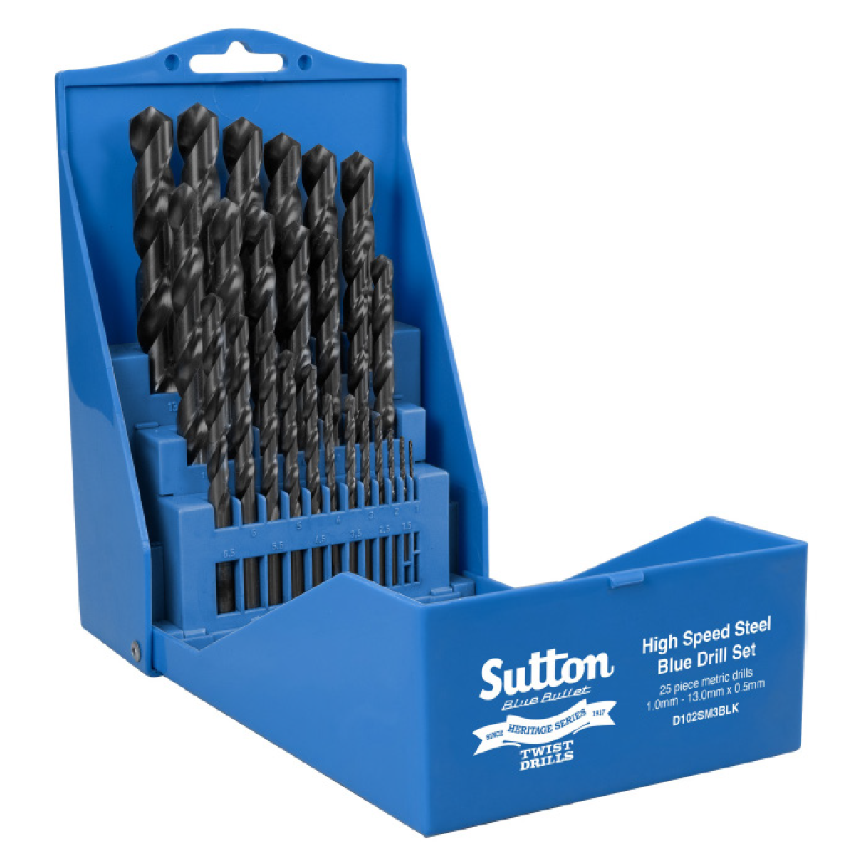 D102SM3BLK Heritage D102 SM3 1.0 13.0 x 0.5mm 25Pce HSS BLU DRILL SET D102SM3BLK Konnect Fastening Systems