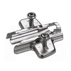 Cross mounting plate with oblong hole height adjustment, nickel plated, with expanding sockets, distance 1.5 mm