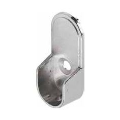 Tube Support End Flange 30x15 Oval 2 pin Zinc Chrome