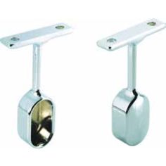 Tube Support End Pillar 30x15 Oval Zinc Chrome