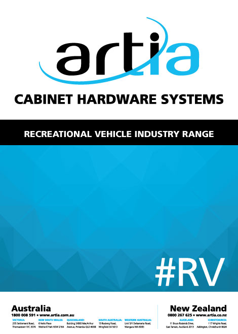 Artia Recreational Vehicle Range catalogue cover